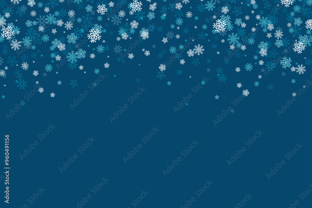 Vector Christmas and New Year snowflakes background elements in flat style Vector Christmas and New Year snowflakes background elements in flat style