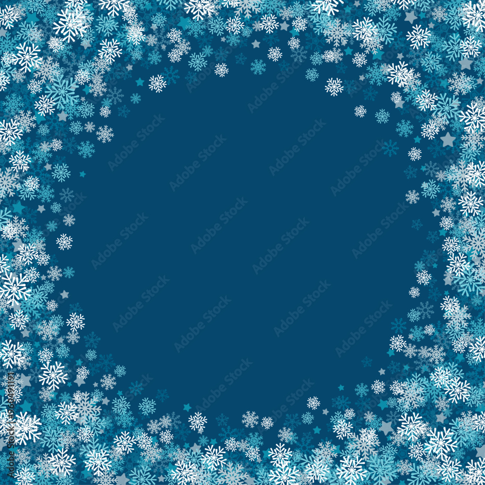 Vector Christmas and New Year snowflakes background elements in flat style Vector Christmas and New Year snowflakes background elements in flat style