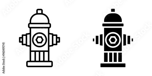 Set of Hydrant icons. for mobile concept and web design. vector illustration on white background