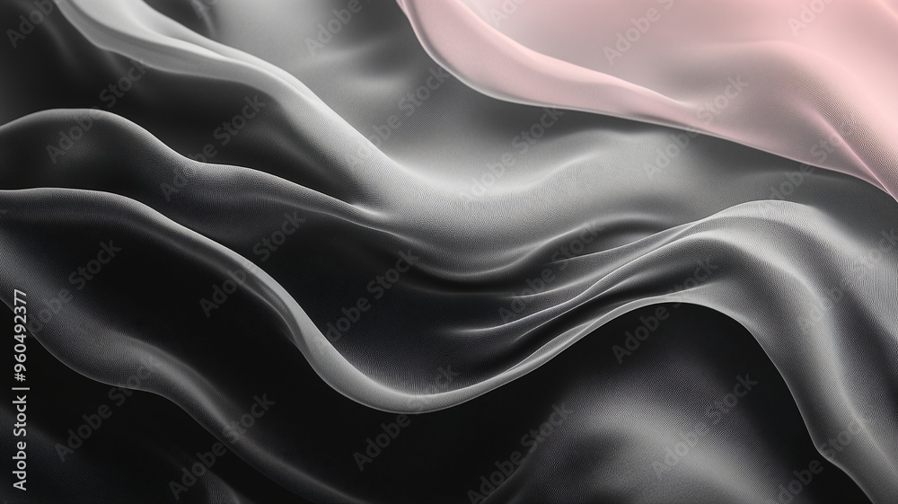 Black monochrome abstract gradient design with smooth flowing textures and layered waves Black monochrome abstract gradient design with smooth flowing textures and layered waves