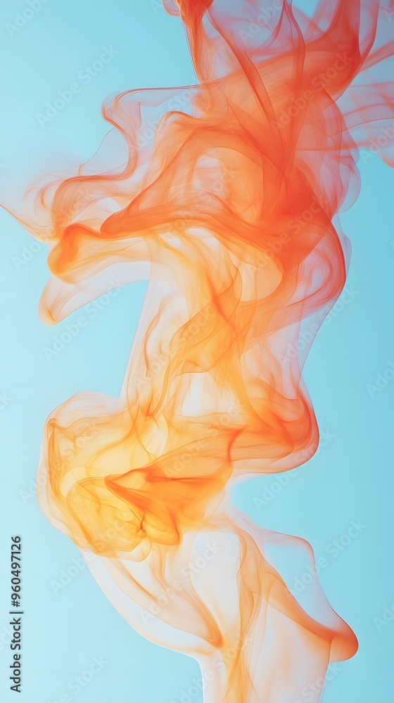 Orange Smoke on Blue Background, Abstract Image, Texture, Pattern, Wallpaper, Cover and Screen for Smartphone, PC, Laptop, 9:16 and 16:9 Format Orange Smoke on Blue Background, Abstract Image, Texture, Pattern, Wallpaper, Cover and Screen for Smartphone, PC, Laptop, 9:16 and 16:9 Format