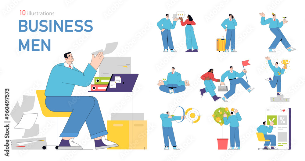businessman. Flat Vector Illustration businessman. Flat Vector Illustration