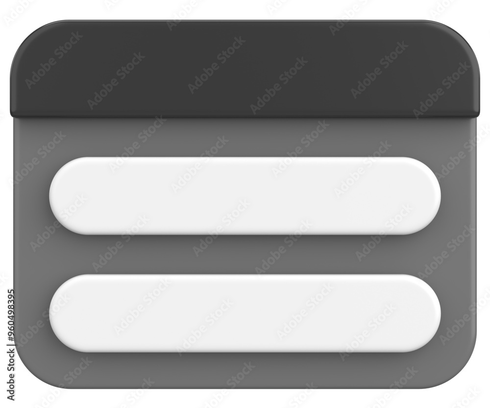 3D illustration of dialog box. Question popup. 3D illustration of dialog box. Question popup.