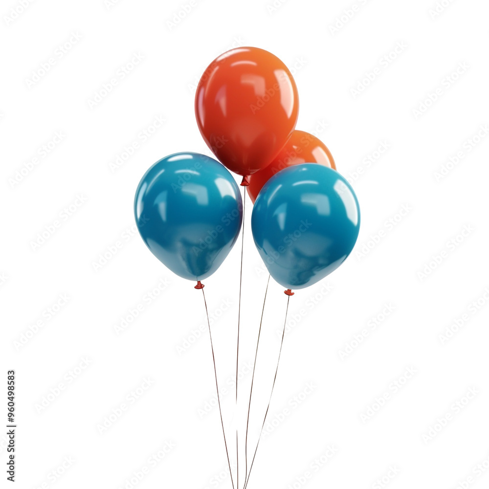 Colorful Balloons Floating on a Black Background Colorful Balloons Floating on a Black Background
