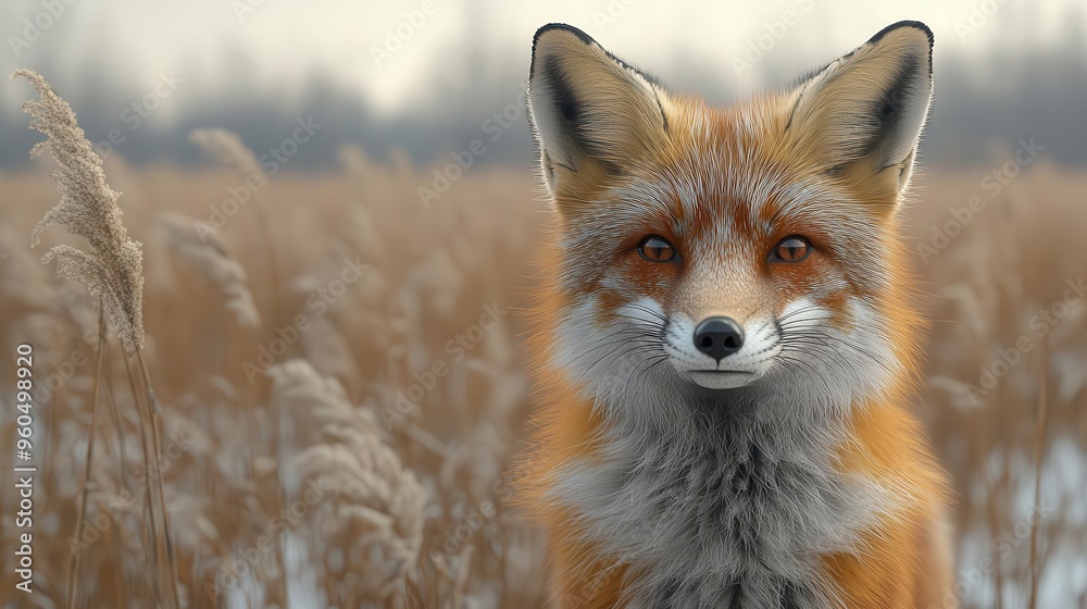 portrait of alert red fox in natural habitat vibrant fur and piercing eyes capture the wild beauty of this cunning predator portrait of alert red fox in natural habitat vibrant fur and piercing eyes capture the wild beauty of this cunning predator