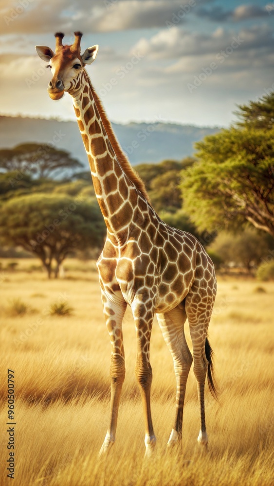 a giraffe with beautiful natural background a giraffe with beautiful natural background