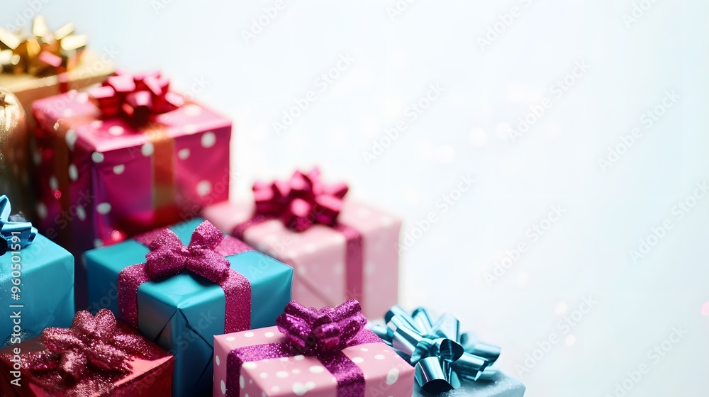 Colorful Christmas gift boxes collection, Christmas tape rope, on a white background, banner for website. Colorful Christmas gift boxes collection, Christmas tape rope, on a white background, banner for website.