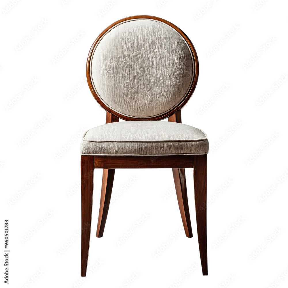 Fototapeta premium A Classic Upholstered Dining Chair, Ready to Grace Your Table