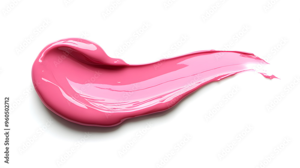 Pink liquid lipstick smear isolated on white background Pink liquid lipstick smear isolated on white background