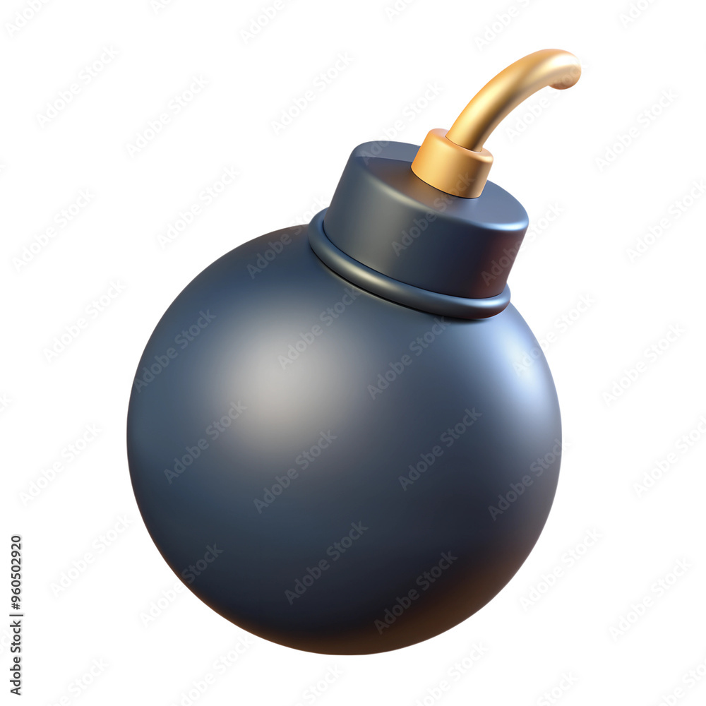 bomb 3d plastic icon isolated bomb 3d plastic icon isolated