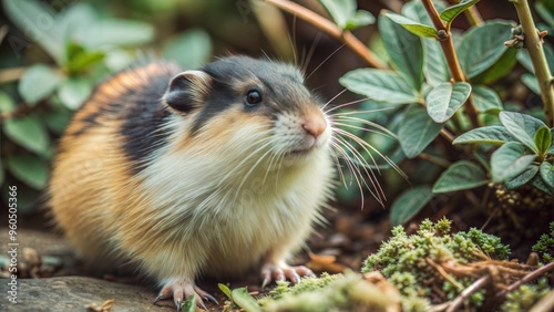 a lemming with beautiful natural background photo