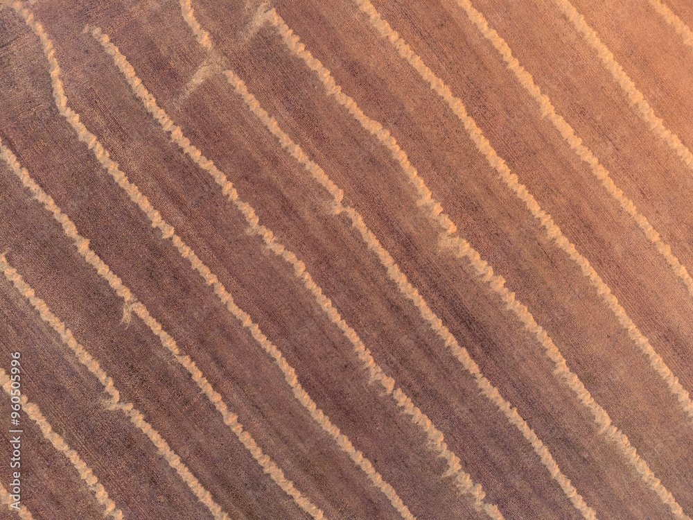 Aerial view of brown agricultural field in Brihuega, Spain Aerial view of brown agricultural field in Brihuega, Spain
