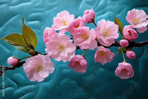 Blossoms, in an artistâ€™s sketch, captured forever show the beauty of nature through human creativity