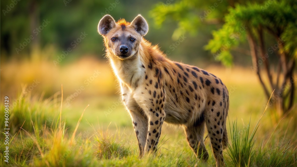 a hyena with beautiful natural background a hyena with beautiful natural background