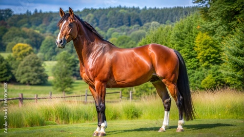 a horse with beautiful natural background