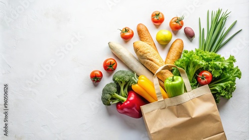 Wallpaper Mural Variety of Fresh Produce Spilling from Grocery Bag – Healthy and Organic Food Essentials Torontodigital.ca