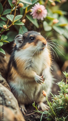a lemming with beautiful natural background