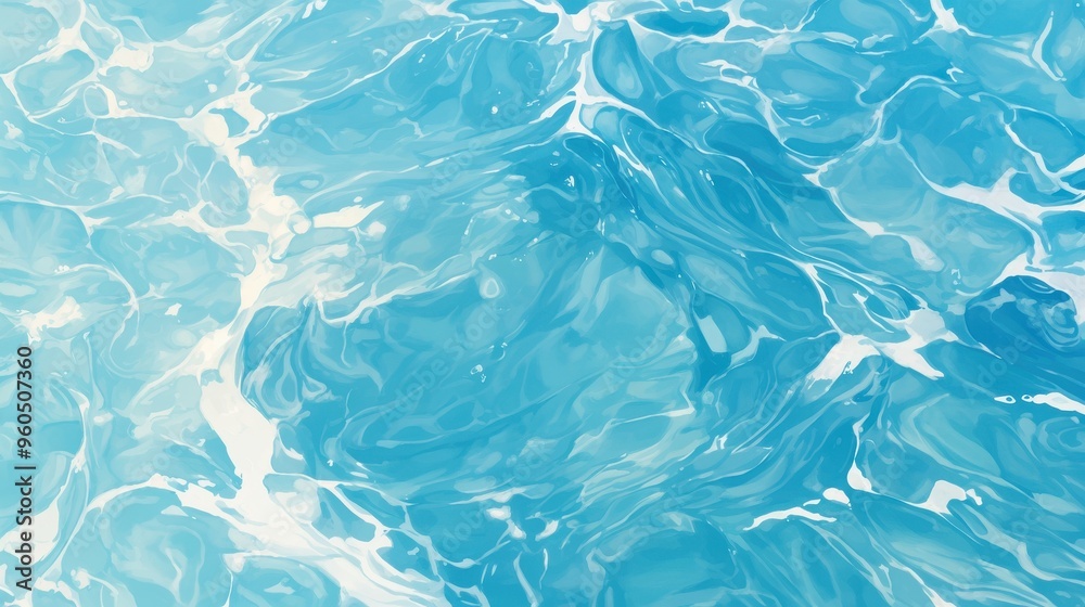Serene Blue Water Surface with Reflective Sky - Tranquil Summer Nature Background Serene Blue Water Surface with Reflective Sky - Tranquil Summer Nature Background