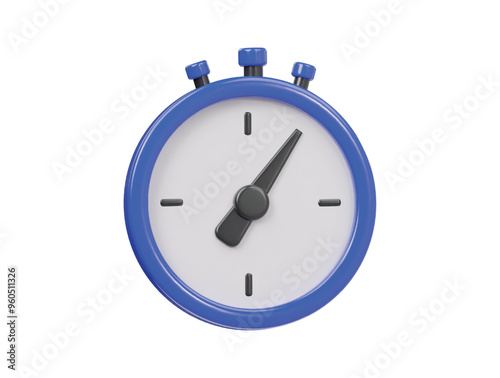 Stopwatch icon 3d render illustration