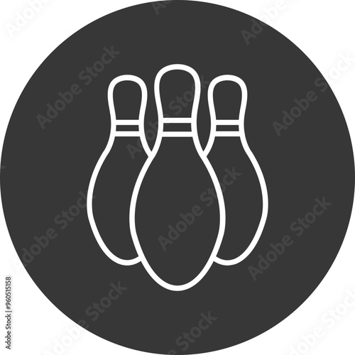 Bowling Pin Vector Icon