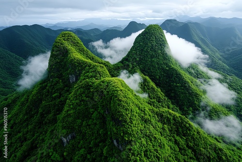 Jade mountains, serene landscapes, natureâ€™s artistry inspire artists and poets with their tranquil beauty photo