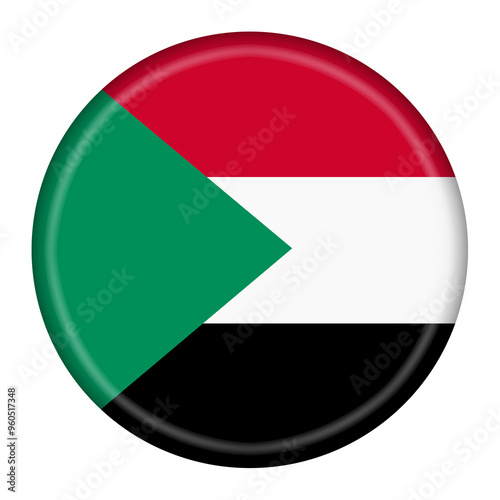 Sudan flag button illustration with clipping path Free Download Sudan flag button illustration with clipping path - GFXLoad