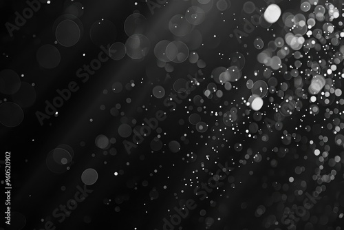 Abstract Black And White Bokeh Background