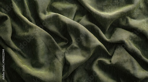 close up green army fabric textured material background grain 