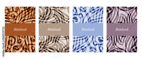 Pattern for notebooks, brochures, book covers, catalogues.
