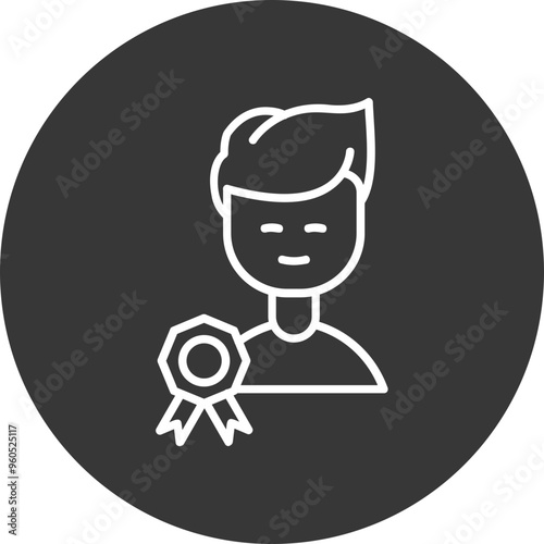 Employee Of The Month Vector Icon Design