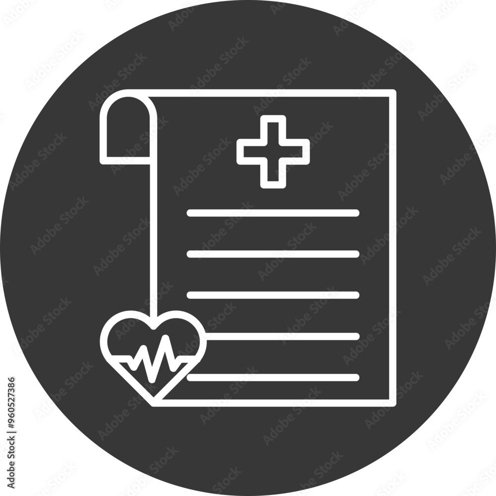 Obraz premium Health Graph Vector Icon Design