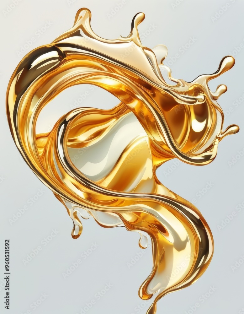 Fototapeta premium voluminous rich gold burst