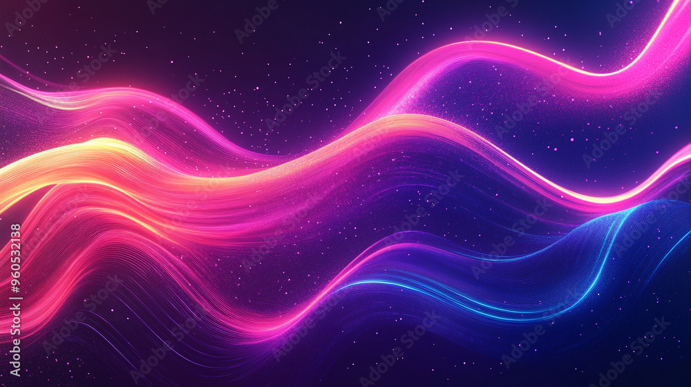 Obraz premium abstract background with glowing waves 