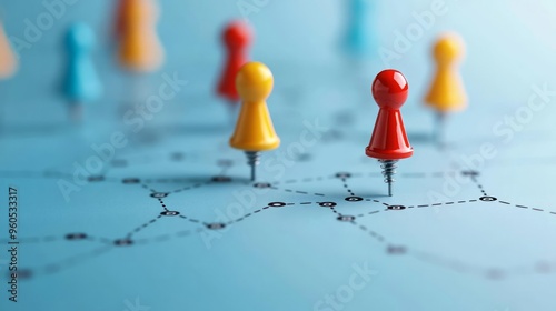 Business plan roadmap with milestones and goals, concept of business growth strategy