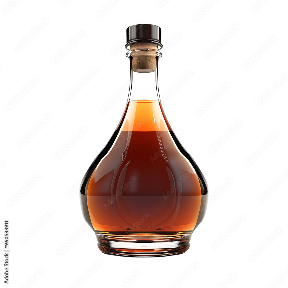 A bottle of brandy in a dark studio A bottle of brandy in a dark studio