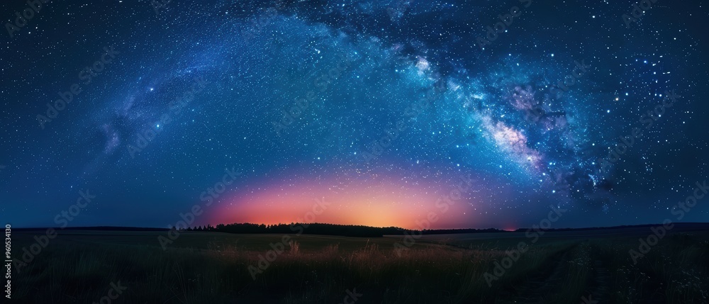 Fototapeta premium Majestic Milky Way Illuminating Rural Night Sky