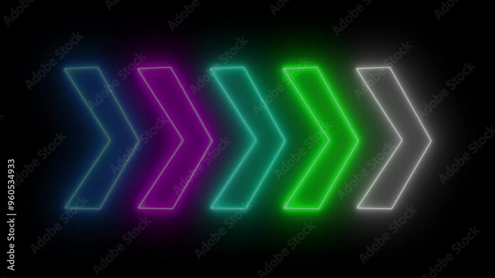 glowing neon arrow animation glowing neon arrow animation