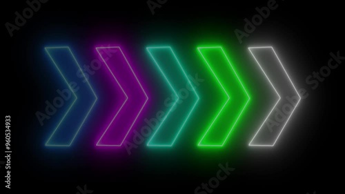 Wallpaper Mural glowing neon arrow animation Torontodigital.ca