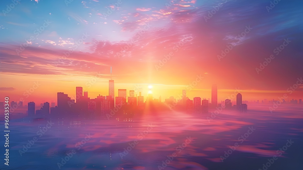 Captivating Sunrise Illuminating the Vibrant City Skyline Embracing the Energy of New Beginnings Captivating Sunrise Illuminating the Vibrant City Skyline Embracing the Energy of New Beginnings