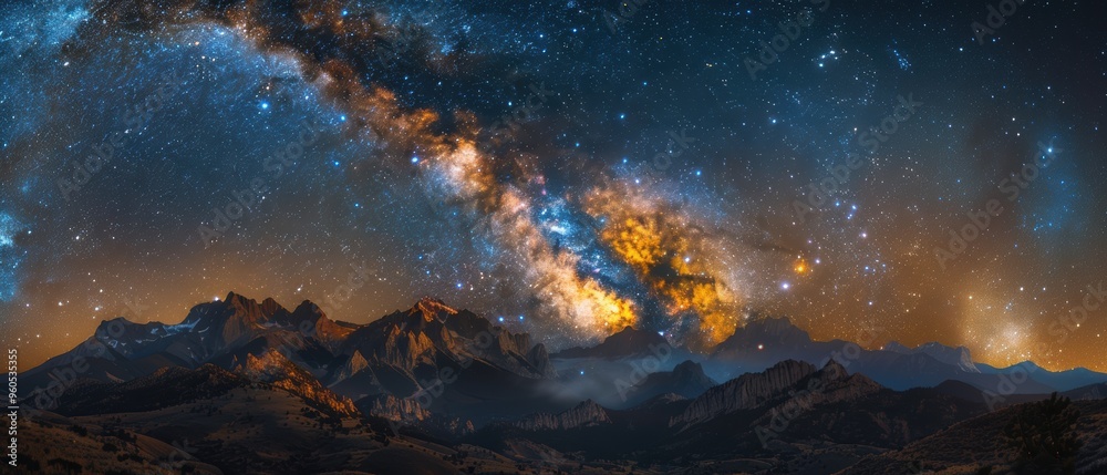 Fototapeta premium Majestic Milky Way Galaxy in Crystal Clear