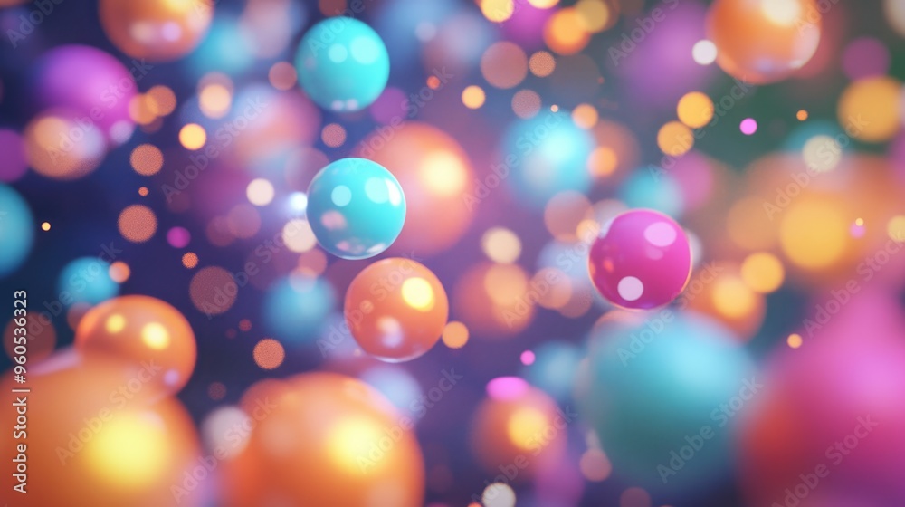 Vibrant multicolored dots with a soft focus backdrop Vibrant multicolored dots with a soft focus backdrop