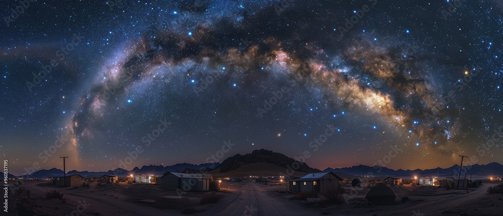 Serene 8K UHD Photograph of the Night Sky Revealing Milky Way Over a ...