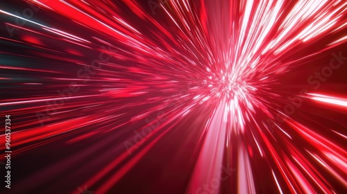 Dynamic red diagonal motion blur creating a sense of speed in the background