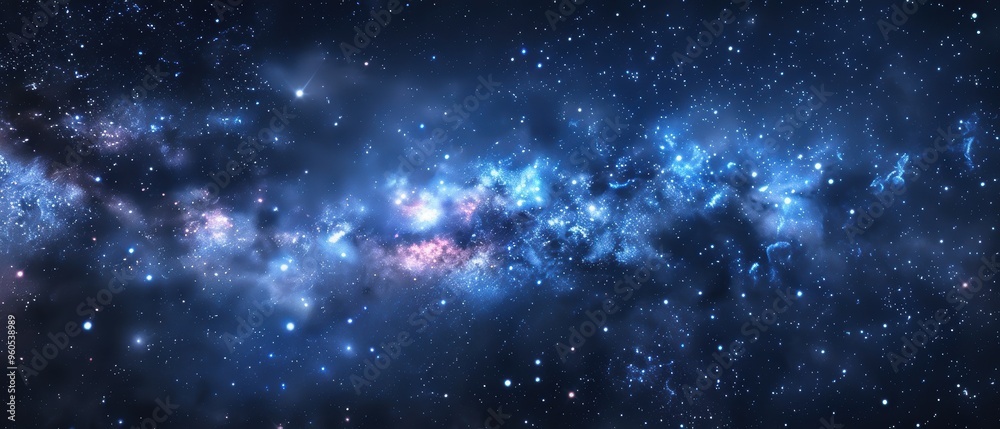 Fototapeta premium Cosmic Symphony: Captivating Night Sky with Intricate Constellations for Astrophyotography Enthusiasts