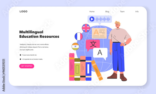 Knowledge For All. Flat Vector Illustration