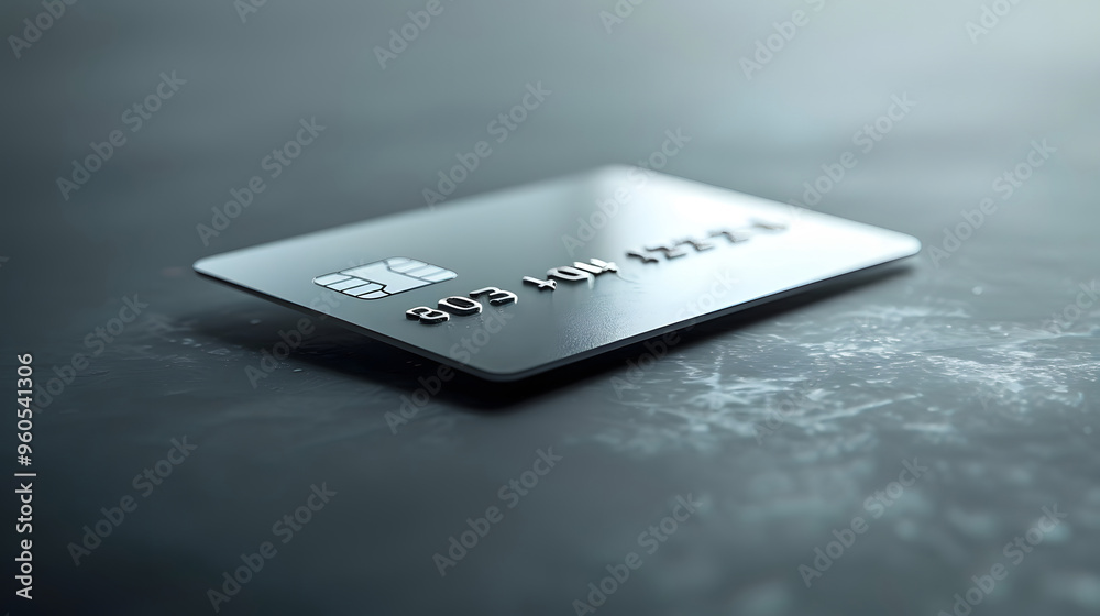 Sleek platinum credit card on a textured surface. Generative by AI Sleek platinum credit card on a textured surface. Generative by AI