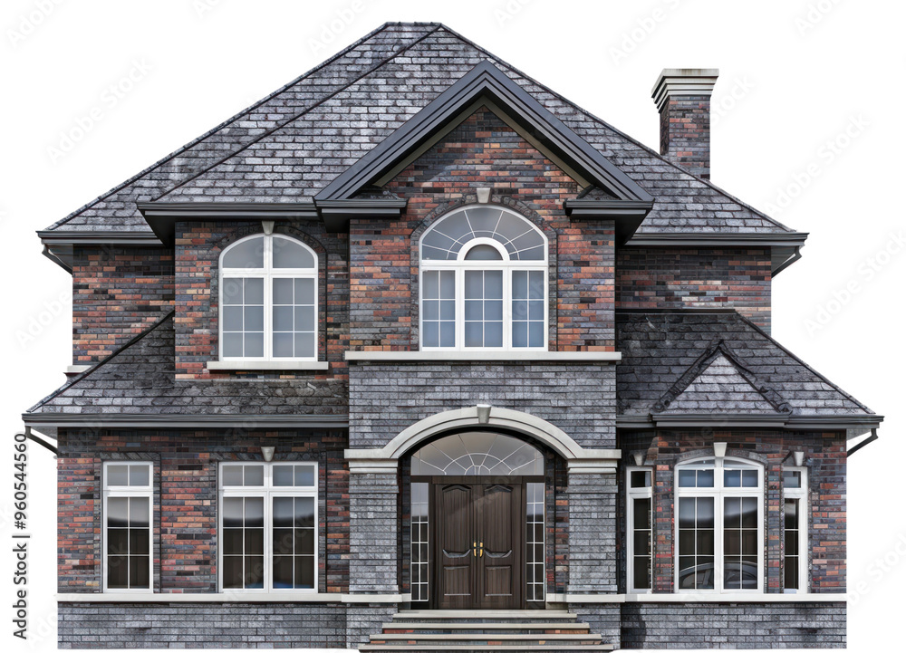 Elegant brick house illustration Elegant brick house illustration