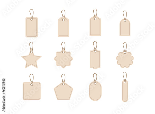 Set of Shape Paper price tag 