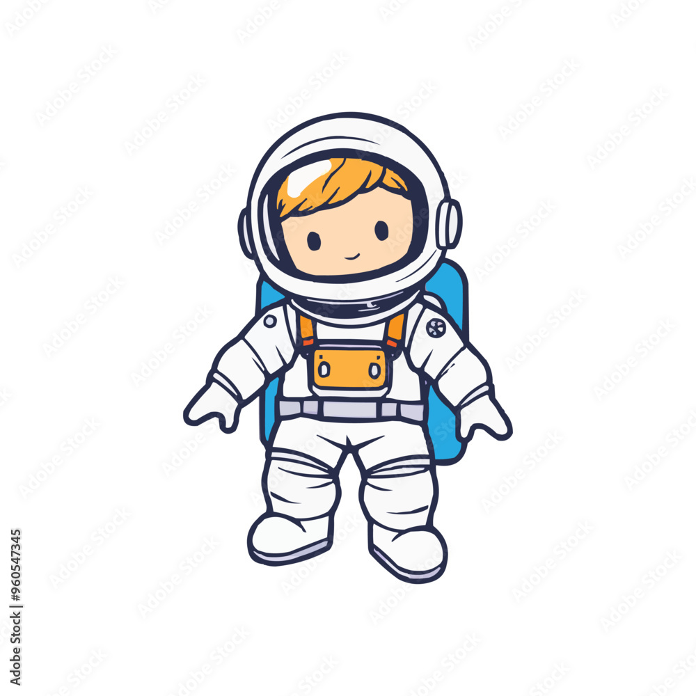 astronaut vector logo design illustration. astronaut mascot logo. Astronaut Boy astronaut vector logo design illustration. astronaut mascot logo. Astronaut Boy