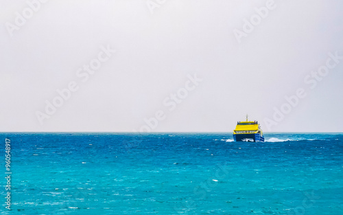 Port harbor pier jetty Playa del Carmen to Cozumel Mexico. photo